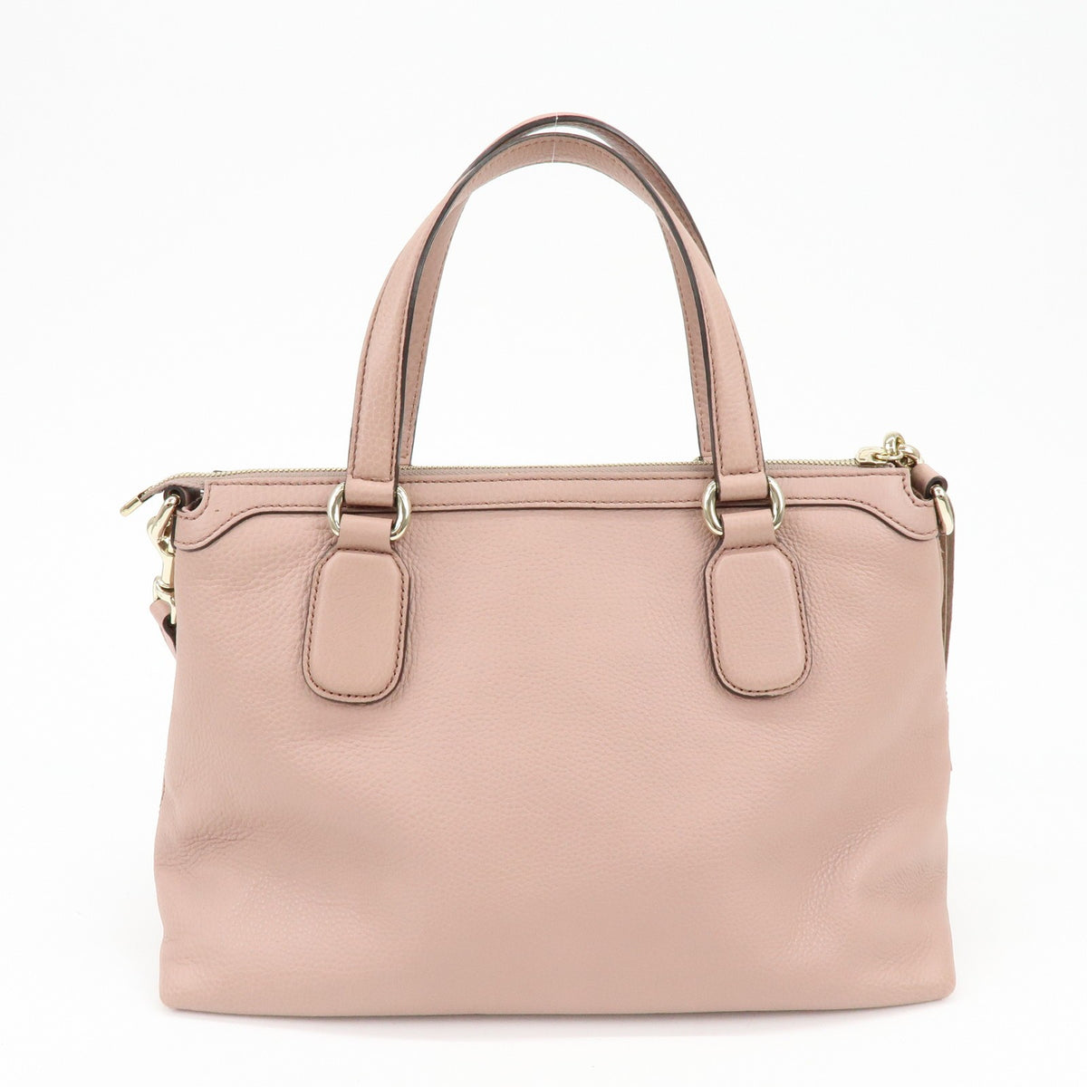 Gucci Soho Convertible Soft Top Handle Leather Pink Leather Handbag (Pre-Owned)