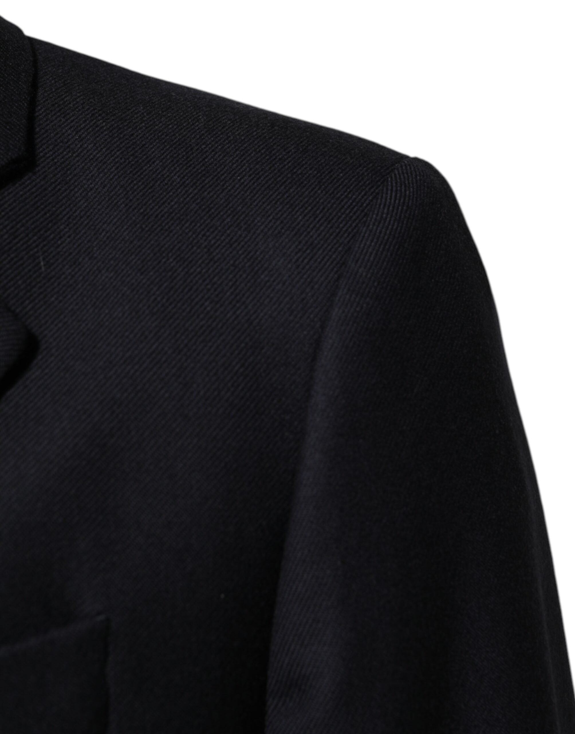Dolce & Gabbana Dark Blue Wool Men Jacket Coat Blazer Men's Suit