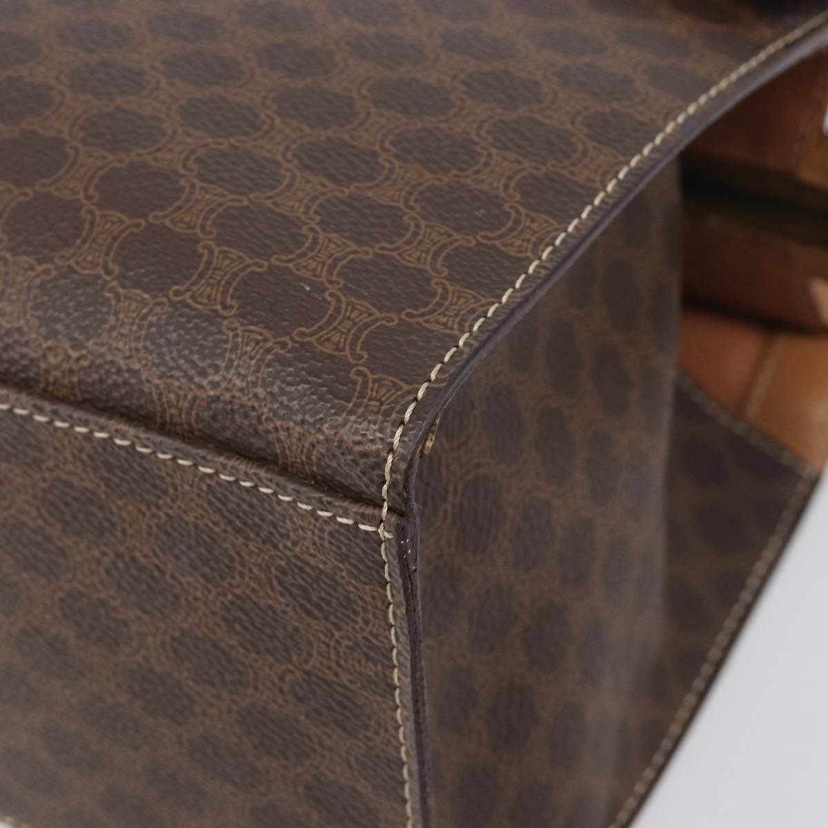Celine Handbag Canvas Brown Canvas Handbag (Pre-Owned)