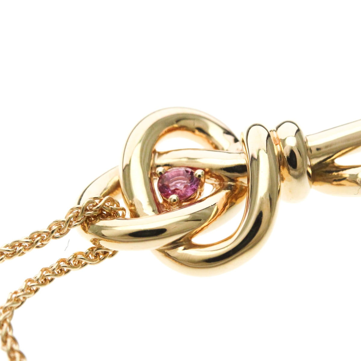 Tiffany & Co. Knot Key Pendant 18K Rose Gold Gold Pink_Gold Necklace Jewelry (Pre-Owned)