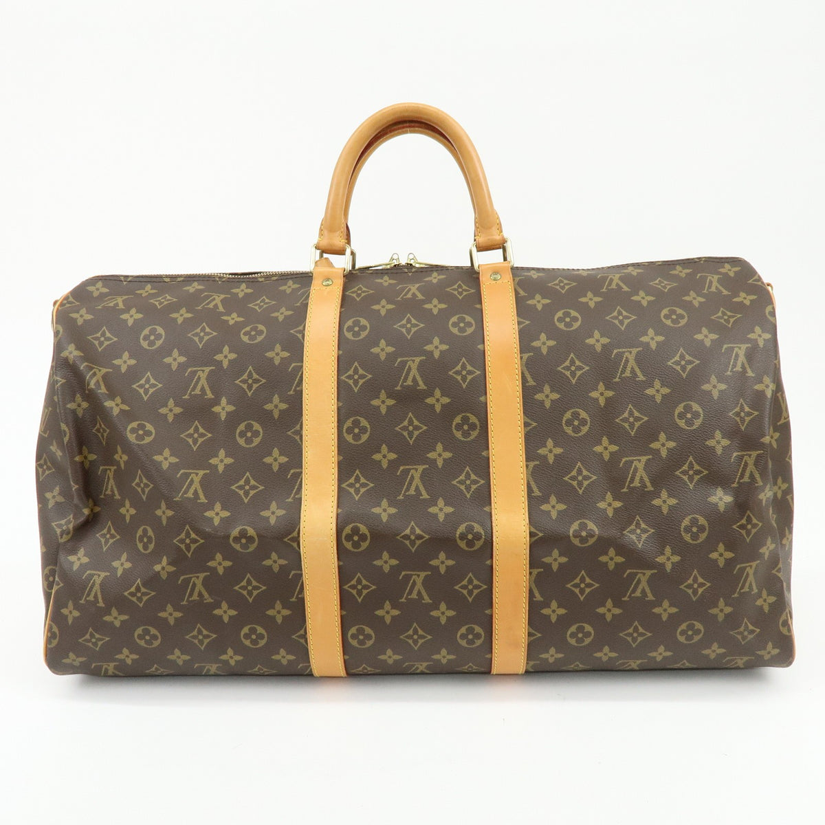 Louis Vuitton Keepall Bandouliere Monogram Canvas Brown Canvas Travel Bag Bag (Pre-Owned)
