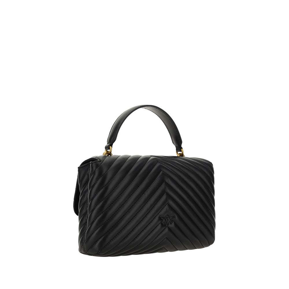 PINKO Black Calf Leather Bos Taurus Women's Handbag