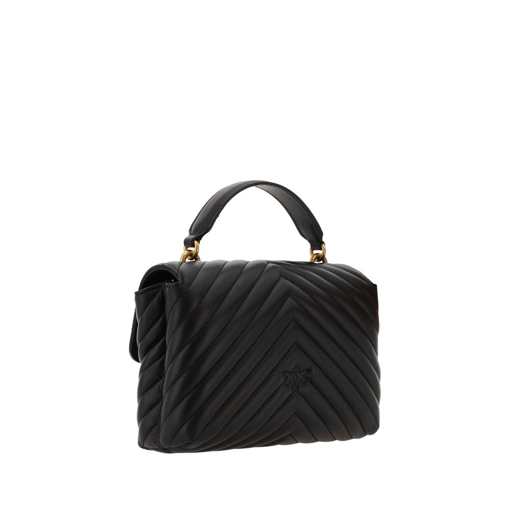 PINKO Black Calf Leather Bos Taurus Women's Handbag