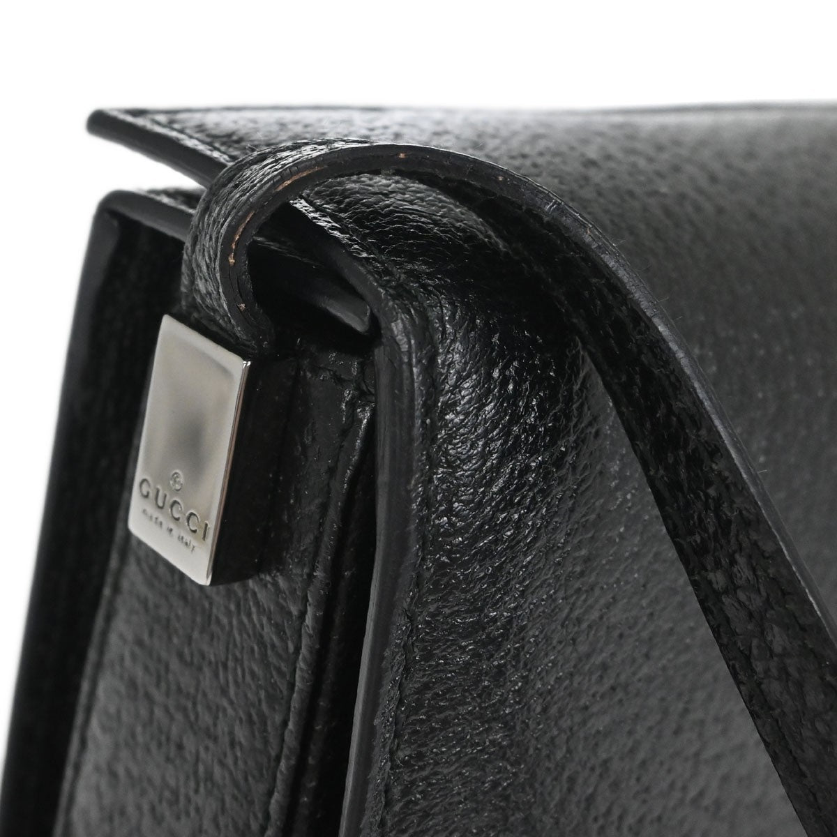 Gucci Vintage Leather Black Leather Shoulder Bag Bag (Pre-Owned)
