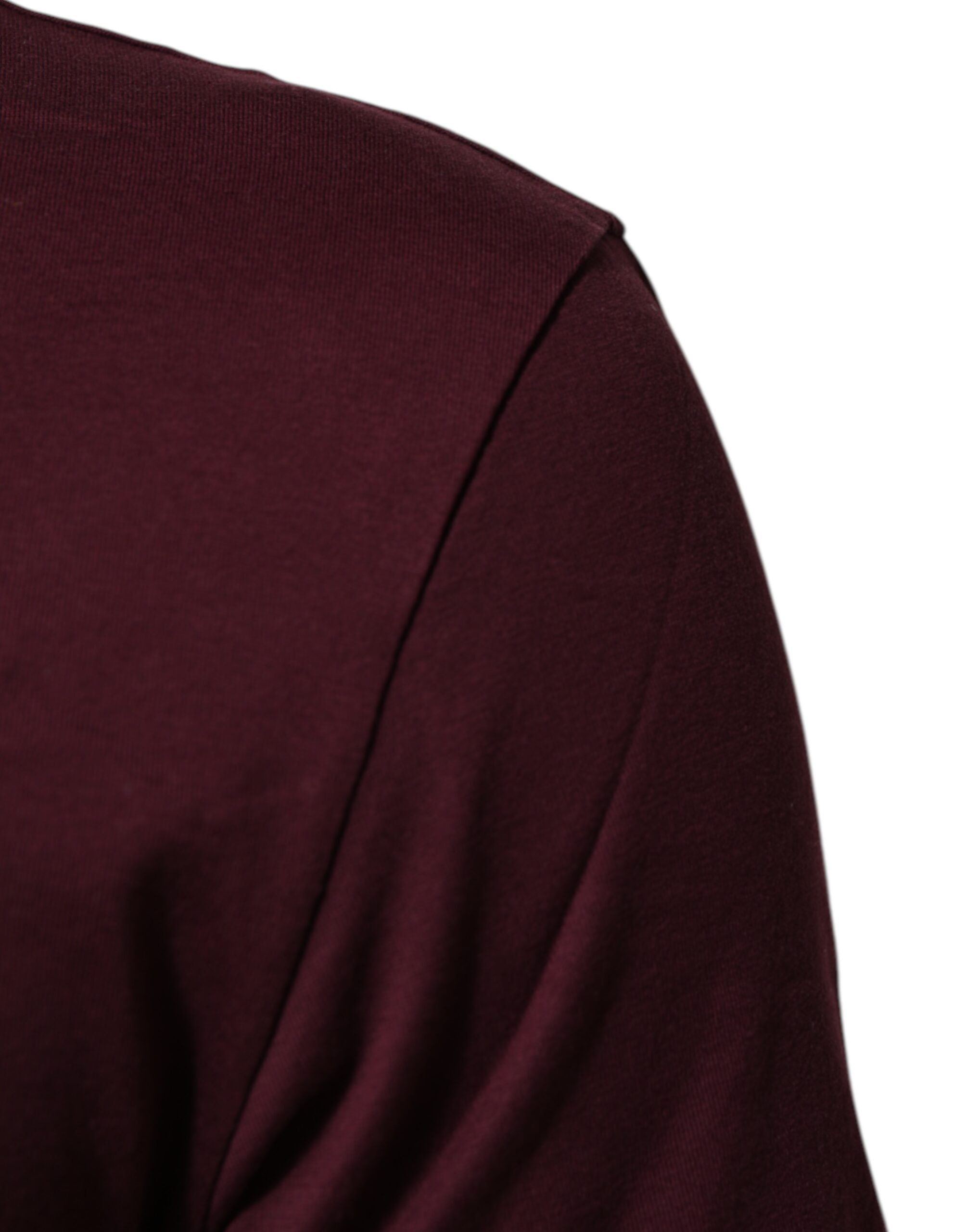 Dolce & Gabbana Burgundy Cotton DG Super King Logo Men's T-Shirt