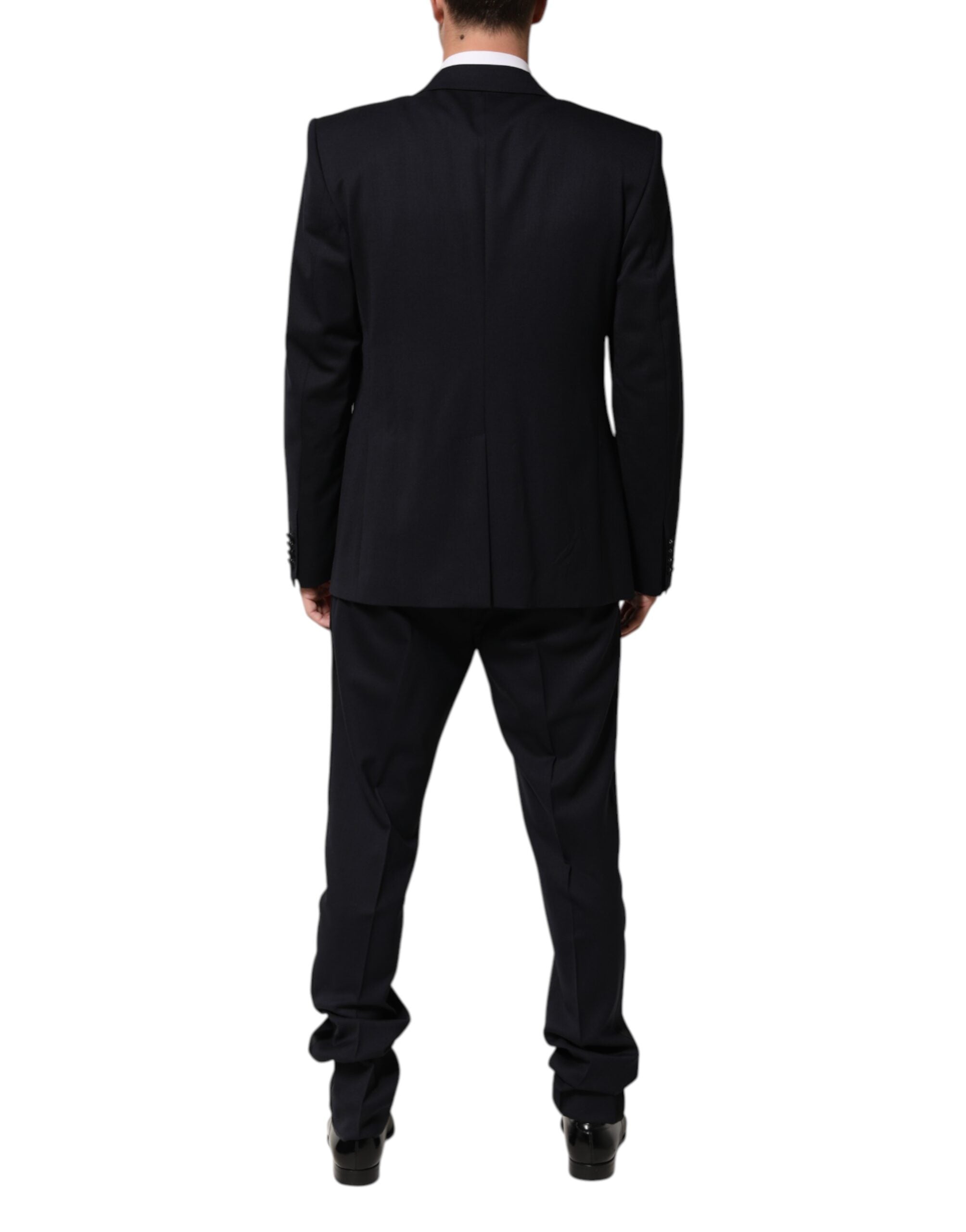 Dolce & Gabbana Dark Blue 3 Piece Wool Silk Blend Suit Men's SICILIA (Pre-Owned)