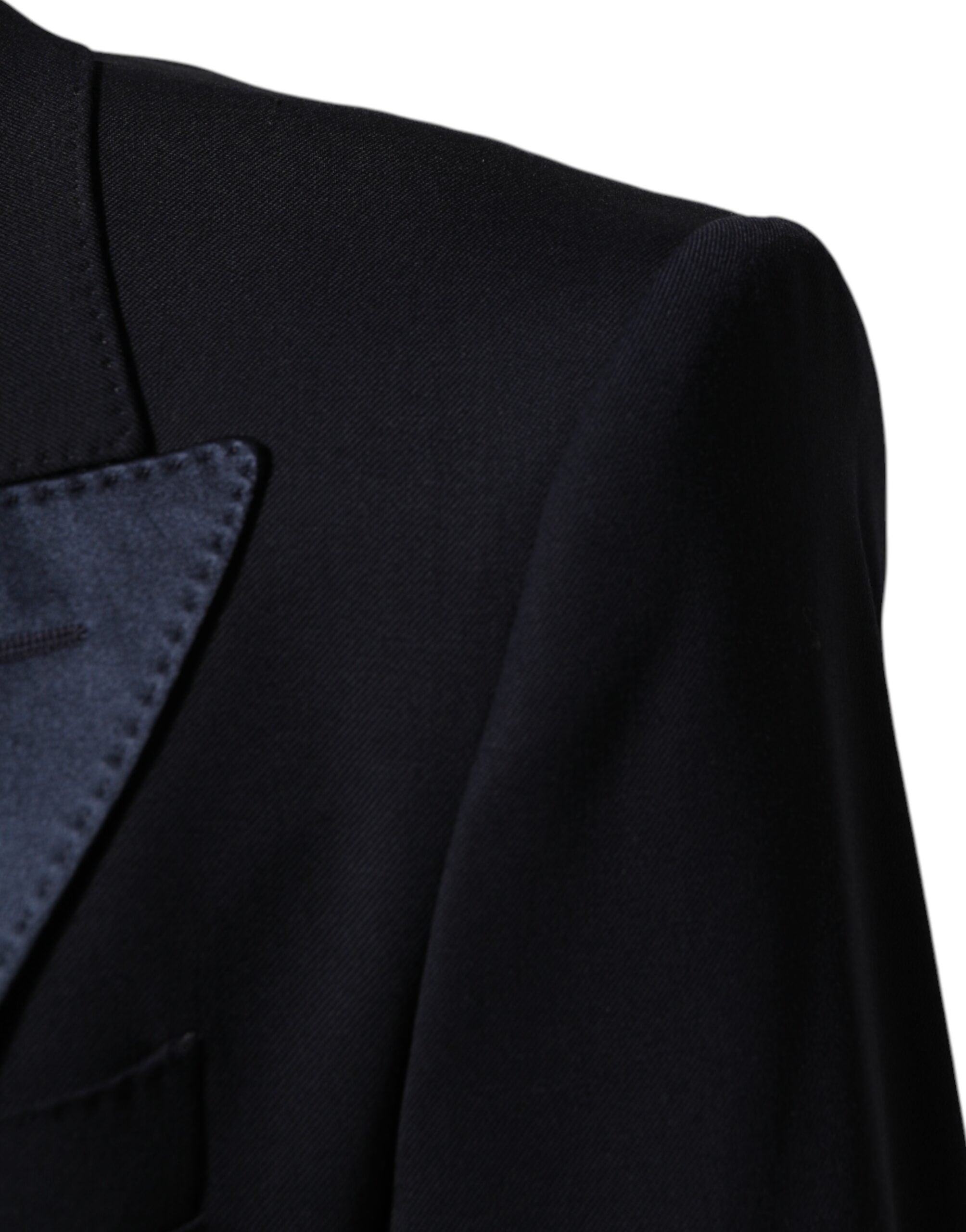 Dolce & Gabbana Dark Blue 3 Piece Wool Silk Blend Suit Men's SICILIA (Pre-Owned)
