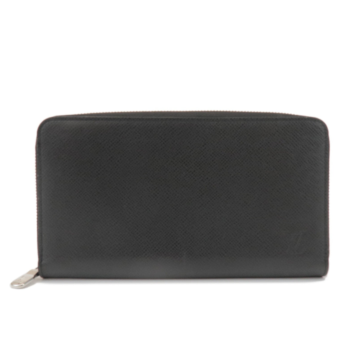 Louis Vuitton Zippy Organizer Taiga Leather Black Leather Wallets Accessory (Pre-Owned)