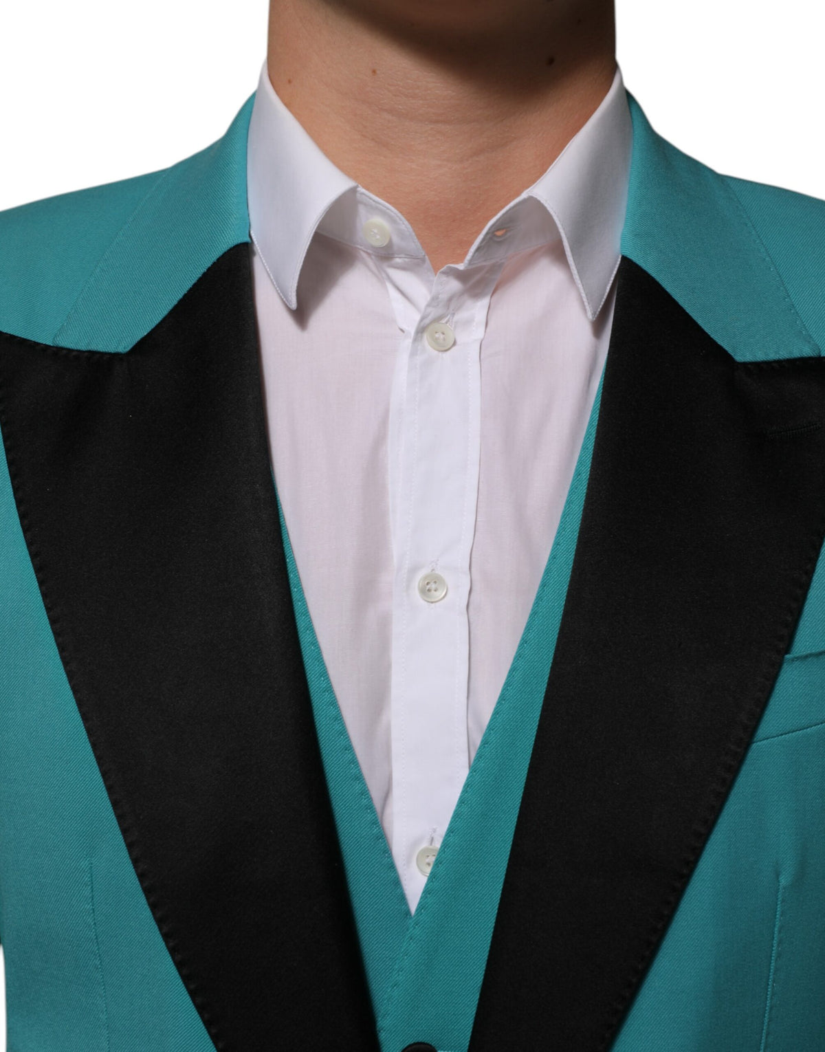 Dolce & Gabbana Cyan 3 Piece Wool Silk Blend Suit Men's SICILIA (Pre-Owned)