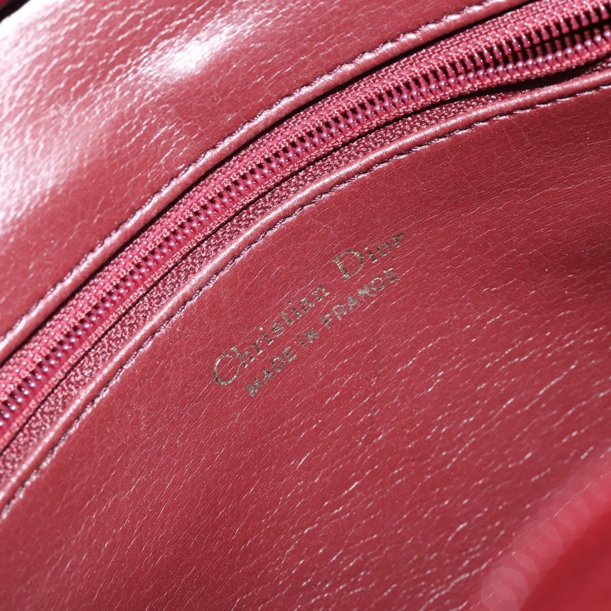 Christian Dior Vintage Leather Red Leather Shoulder Bag Bag (Pre-Owned)