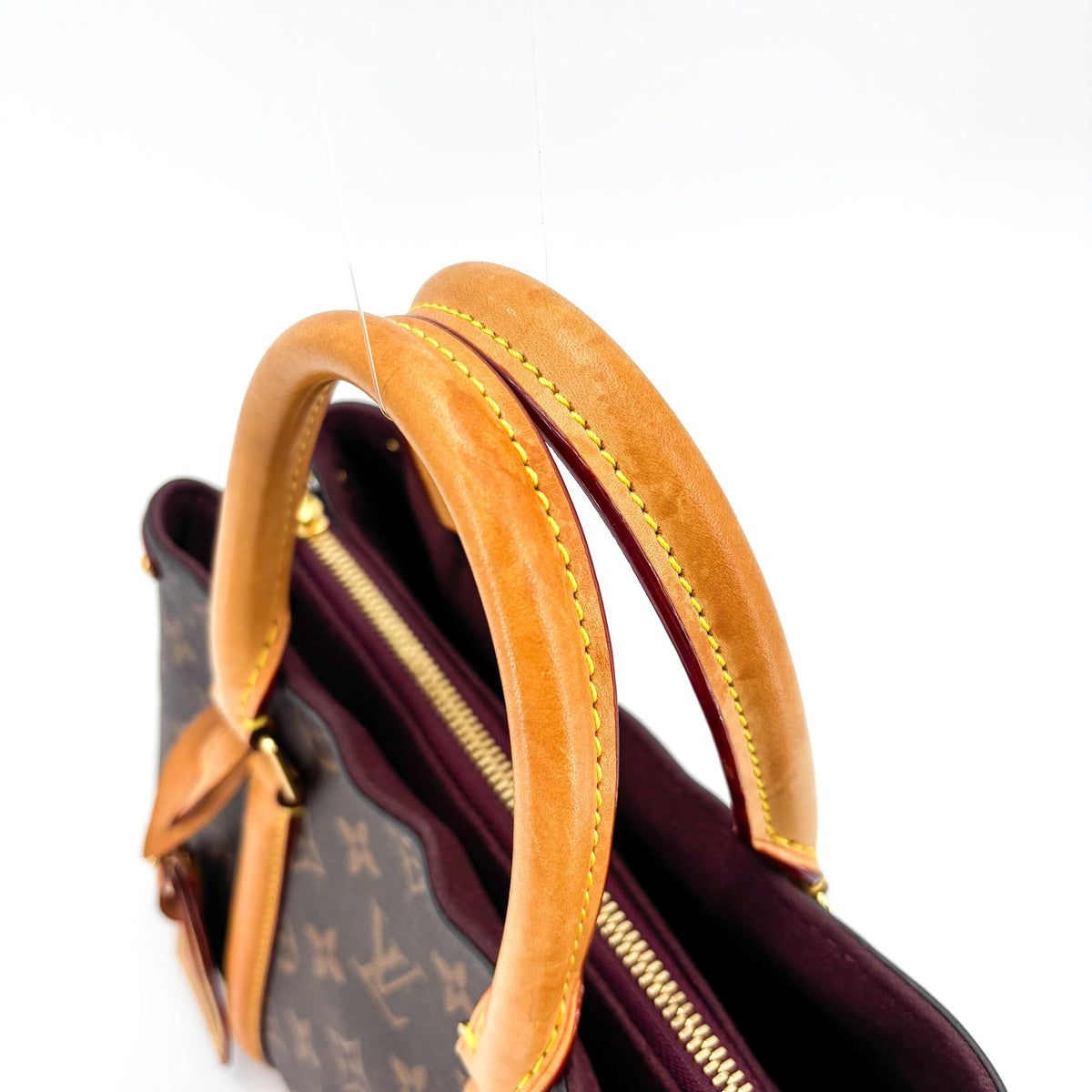 Louis Vuitton Soufflot Monogram Canvas With Leather Brown Canvas Tote Bag Bag (Pre-Owned)