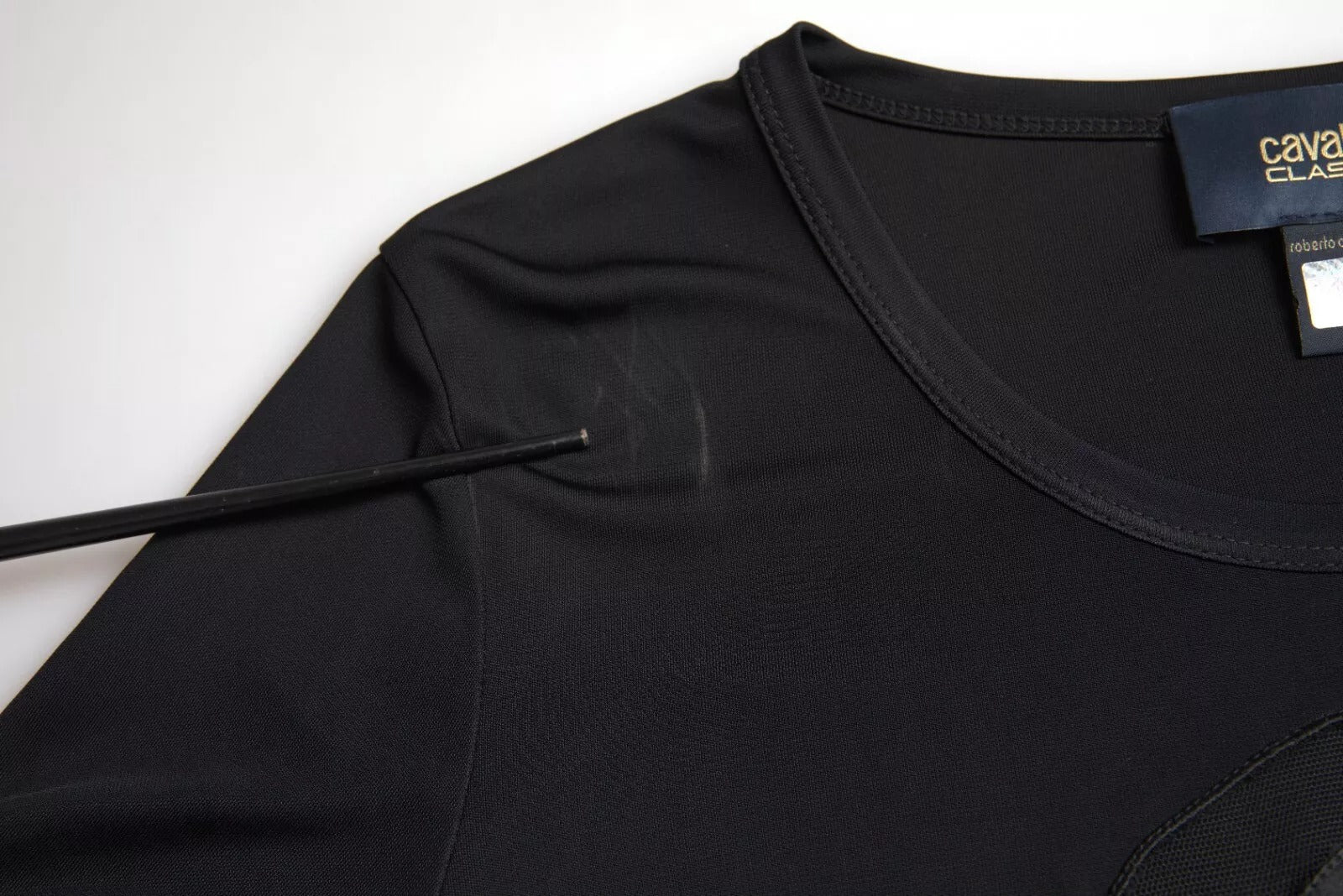 Roberto Cavalli Black Viscose Round Neck CLASS Women's T-shirt (Pre-Owned)