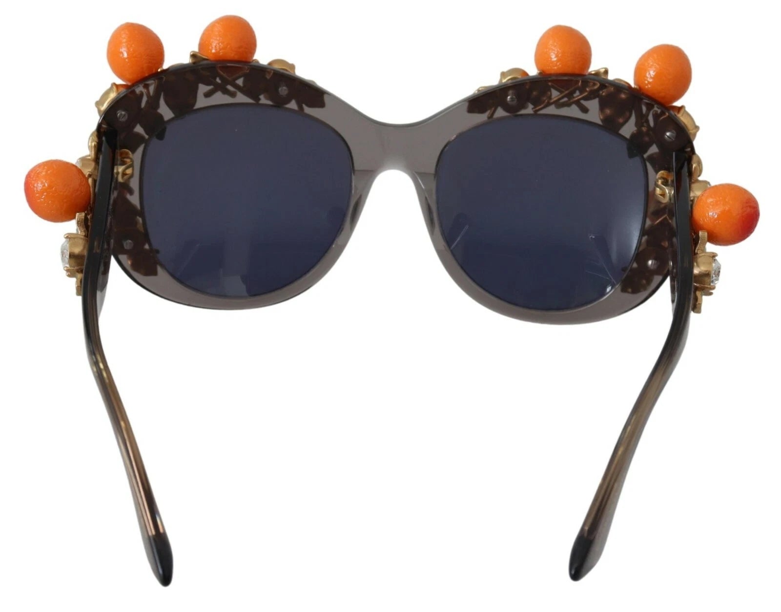 Dolce & Gabbana DG4283B Acetate Crystals Orange Appliques Women's Sunglasses (Pre-Owned)
