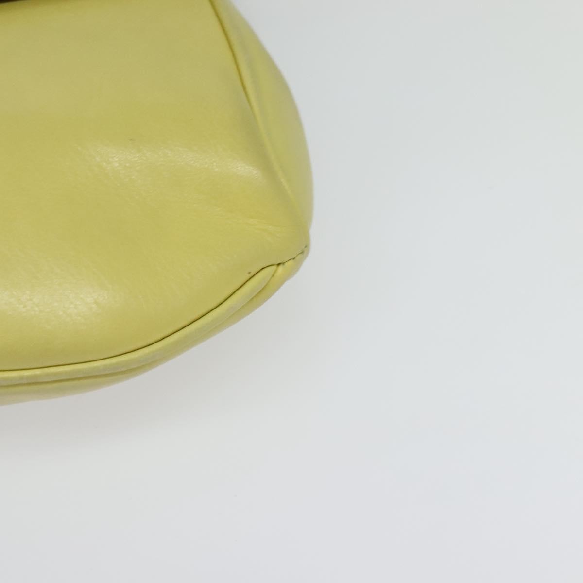 Celine Vintage Leather Yellow Leather Shoulder Bag Bag (Pre-Owned)