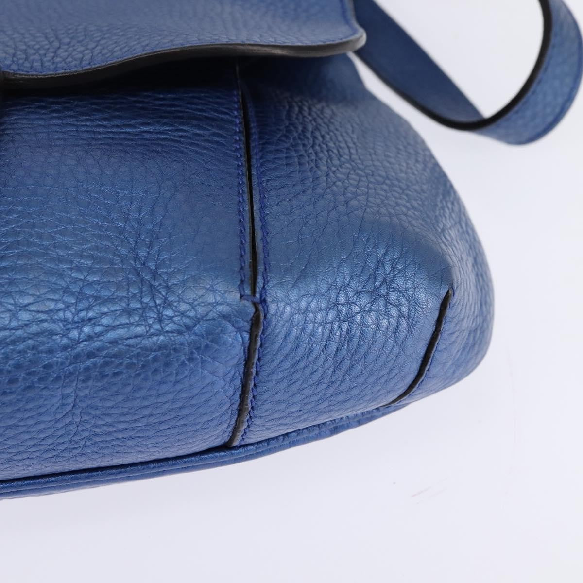 Gucci Nouveau Fringe Leather Blue Leather Shoulder Bag Bag (Pre-Owned)