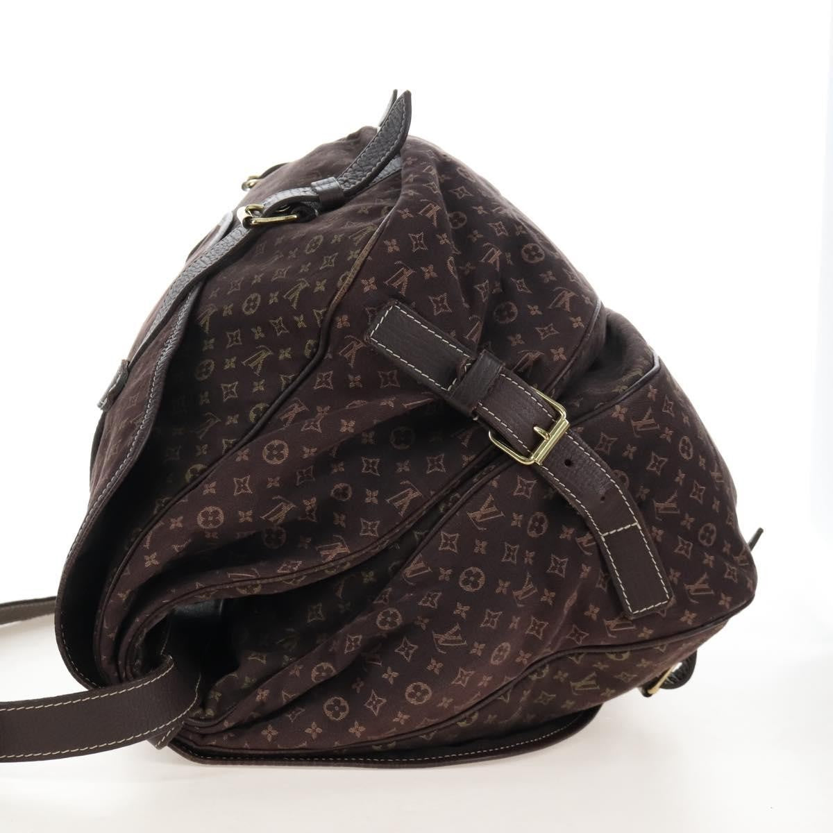 Louis Vuitton Saumur Mini Lin Brown Canvas Shoulder Bag Bag (Pre-Owned)