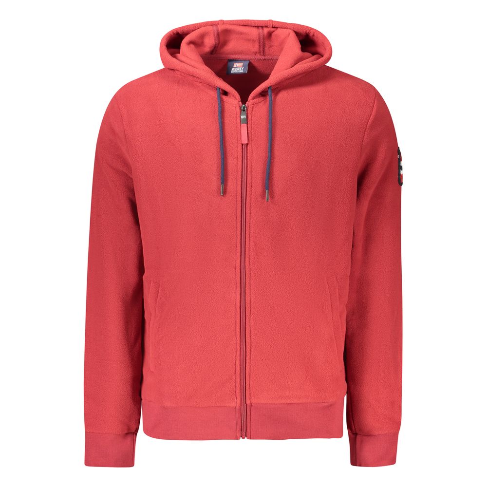 Norway 1963 Red Polyester Men's Hooded Men's Sweatshirt