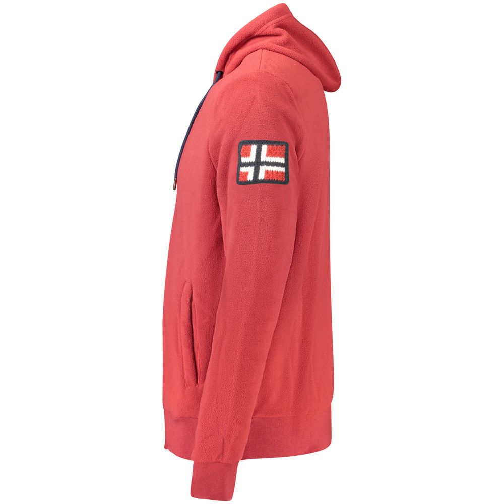 Norway 1963 Red Polyester Men's Hooded Men's Sweatshirt