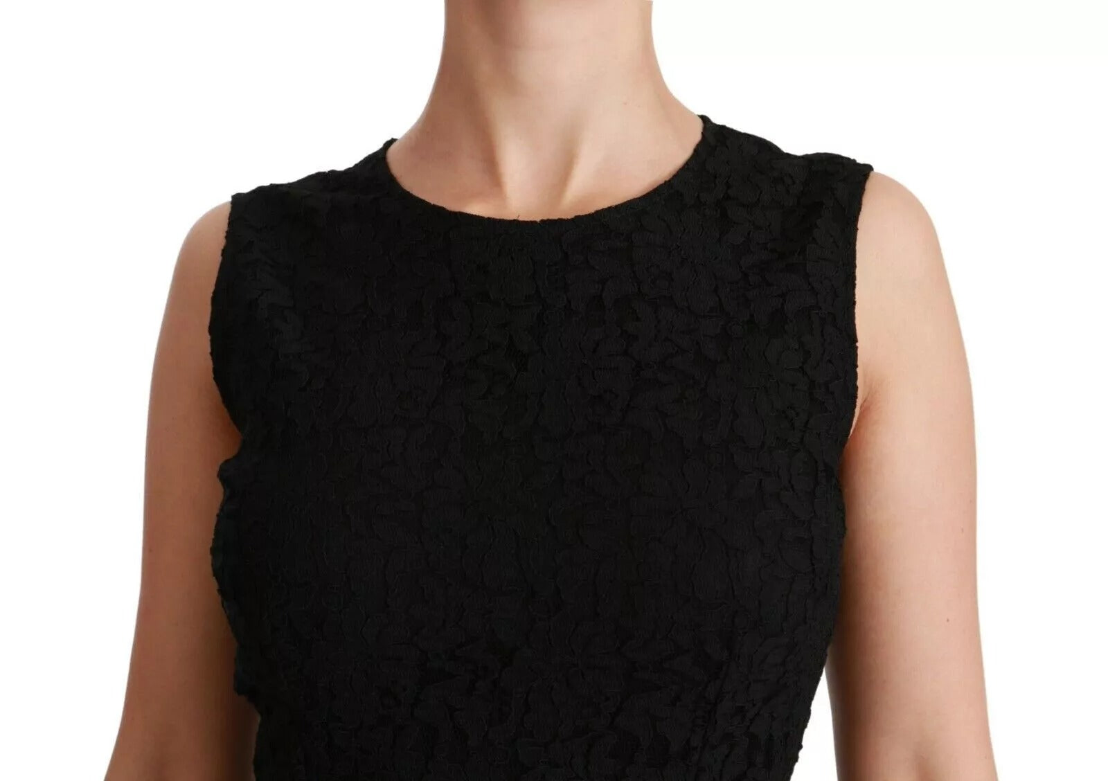 Dolce & Gabbana Black Lace Gown Bodycon Sheath STAFF Women's Dress (Pre-Owned)