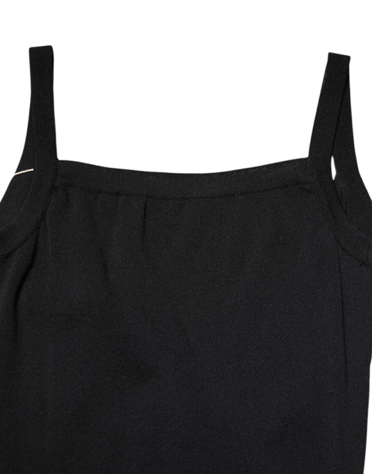 Laneus Black Square Neck Bodycon Ruched Mini Women's Dress