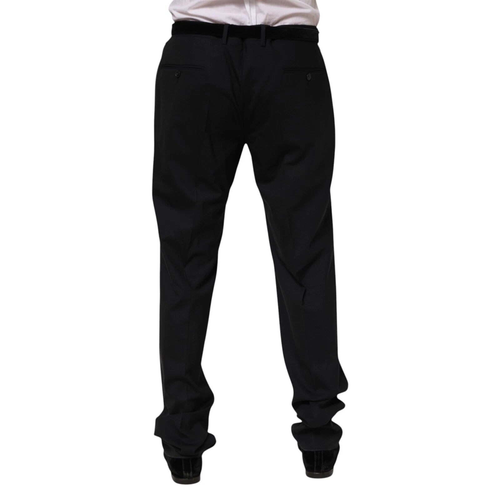 Dolce & Gabbana Black Wool Formal Dress Men Trousers Men's Pants