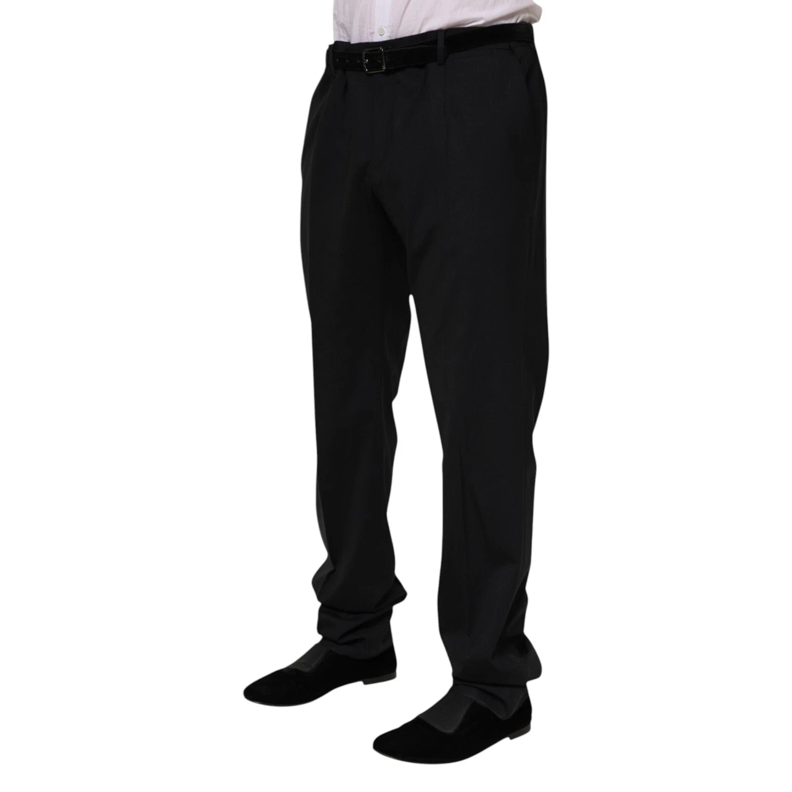 Dolce & Gabbana Black Wool Formal Dress Men Trousers Men's Pants