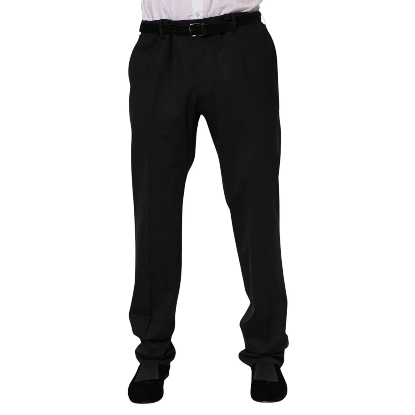Dolce & Gabbana Black Wool Formal Dress Men Trousers Men's Pants