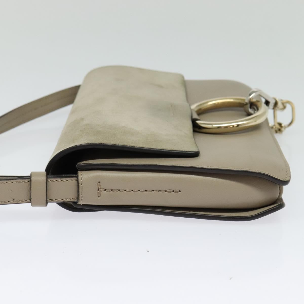 Chloe Faye Leather And Suede Beige Leather Bag (Pre-Owned)