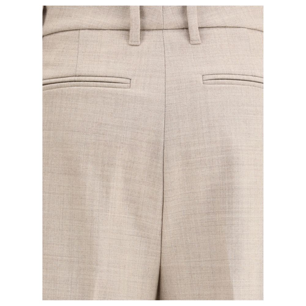 True Royal Beige Wool Casual Women's Pants