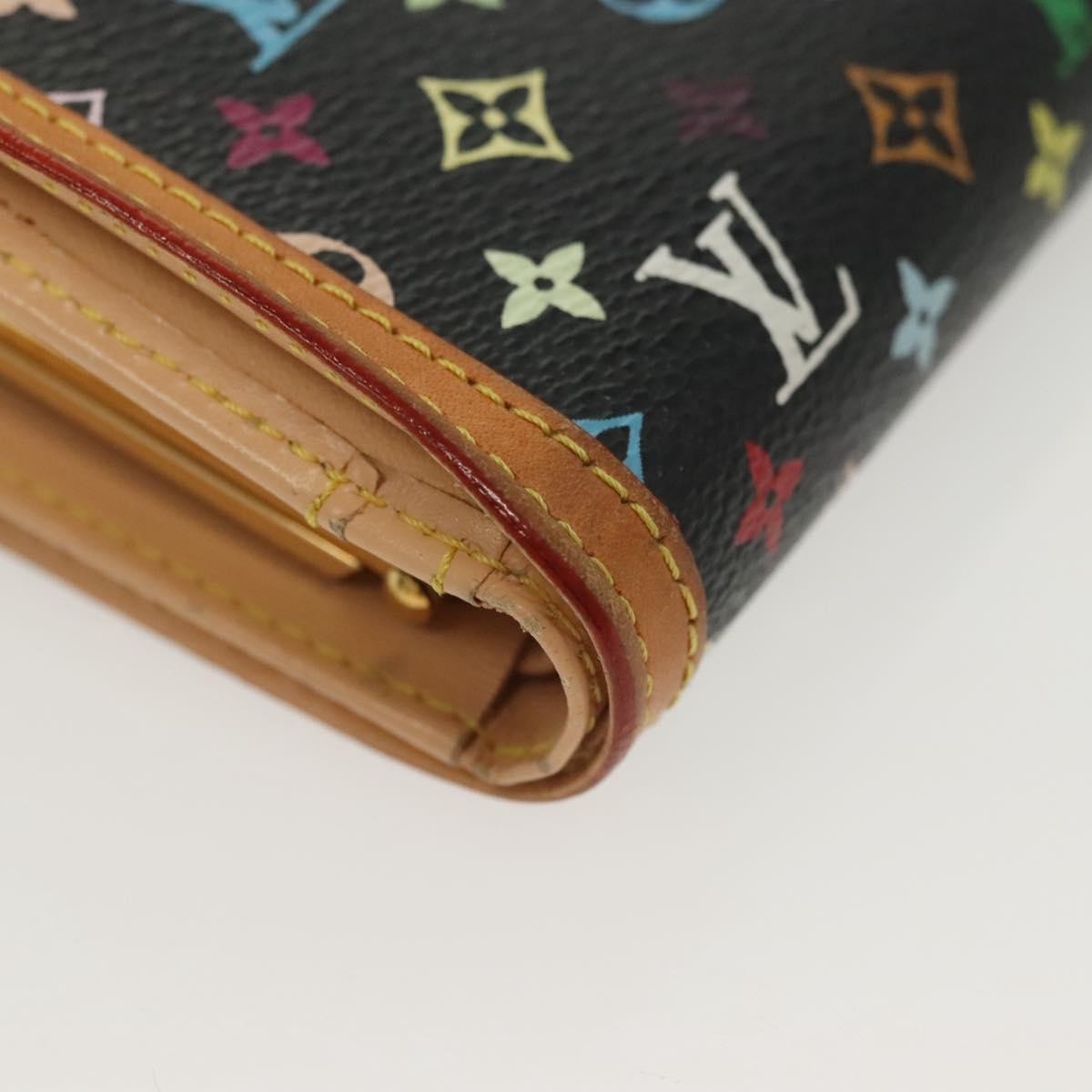 Louis Vuitton Portefeuille Viennois Monogram Canvas Black Canvas Wallets Accessory (Pre-Owned)