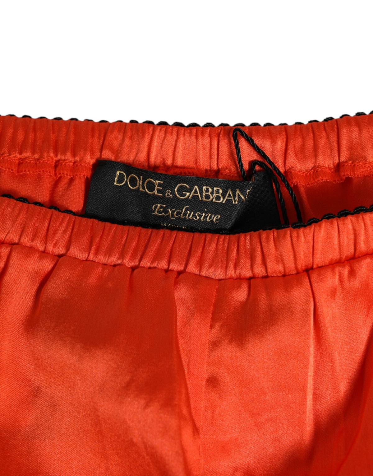 Dolce & Gabbana Red Silk Satin Lace Shorts Women's Underwear