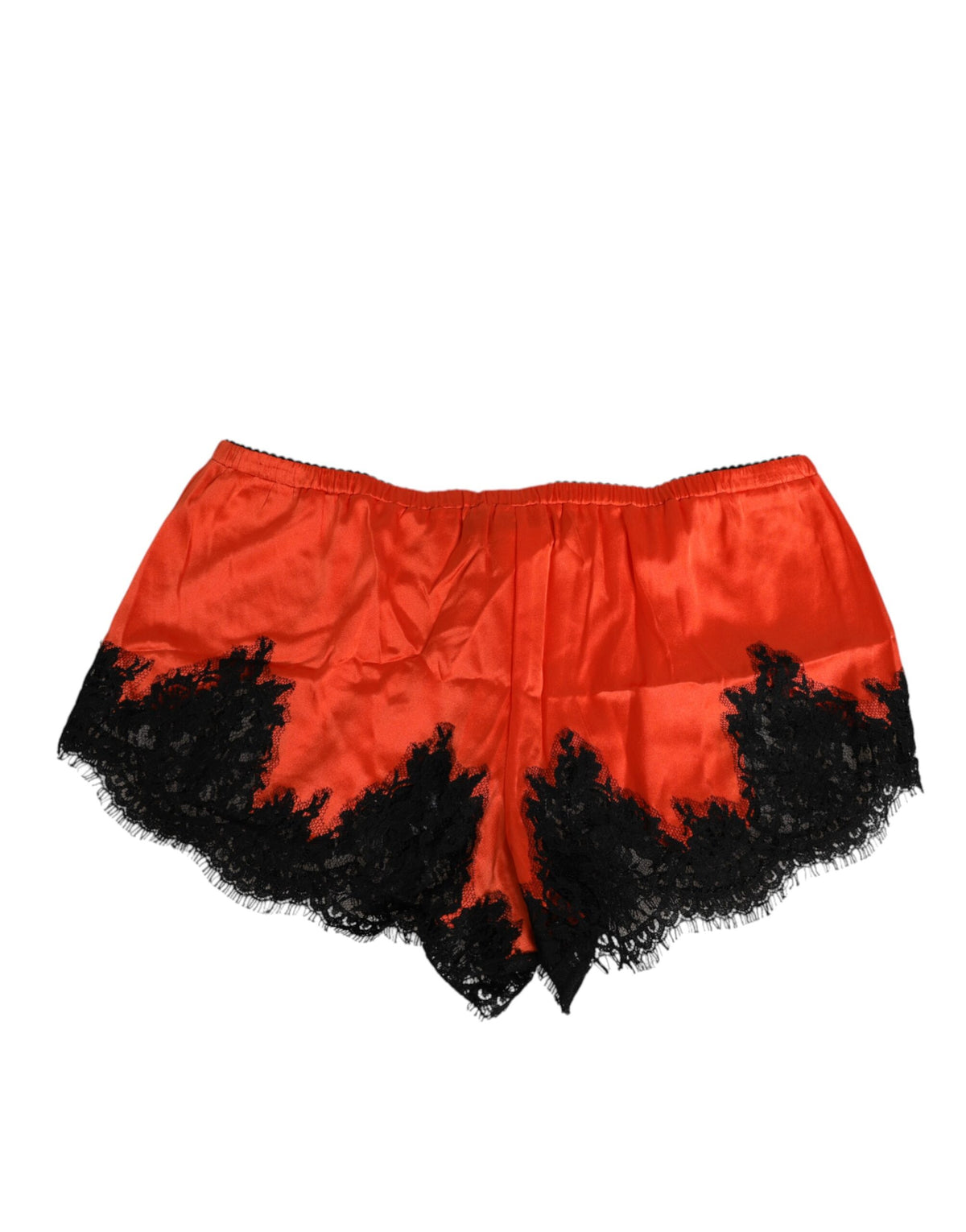 Dolce & Gabbana Red Silk Satin Lace Shorts Women's Underwear