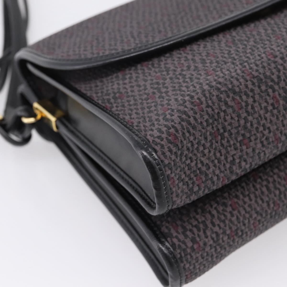Saint Laurent Vintage Shoulder Bag Leather Gray Canvas Shoulder Bag Bag (Pre-Owned)
