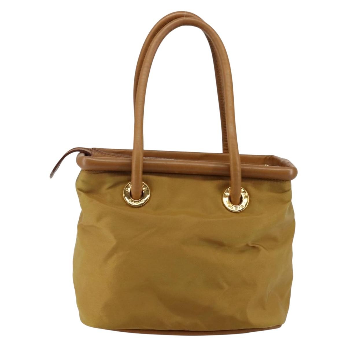 Celine Tote Nylon Brown Nylon Tote Bag Bag (Pre-Owned)