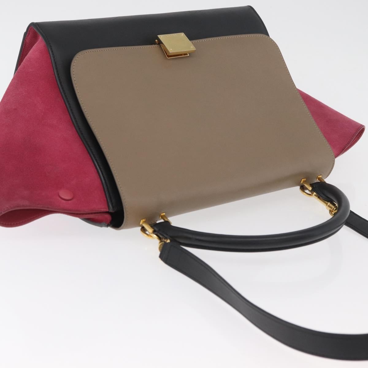 Celine Trapeze Leather With Suede Multicolour Leather Handbag (Pre-Owned)