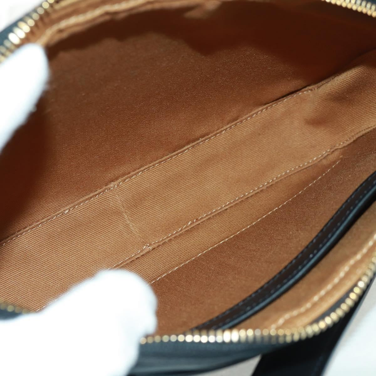 Celine Logo Messenger Triomphe Coated Canvas Black Pvc Shoulder Bag Bag (Pre-Owned)