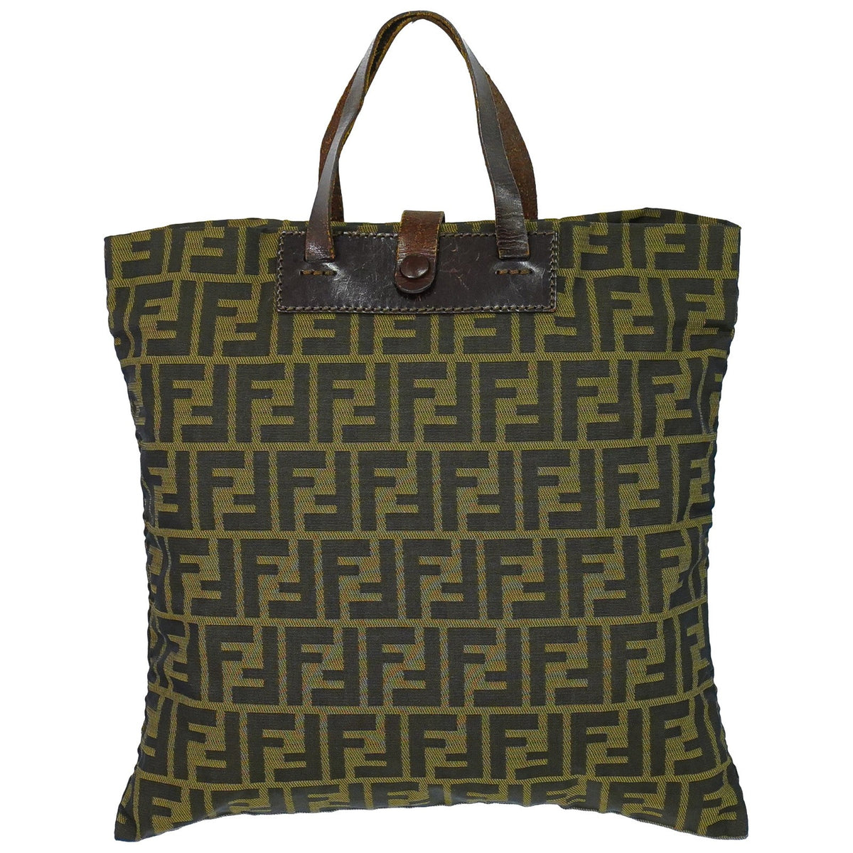 Fendi Convertible Zucca Canvas Brown Canvas Tote Bag Bag (Pre-Owned)