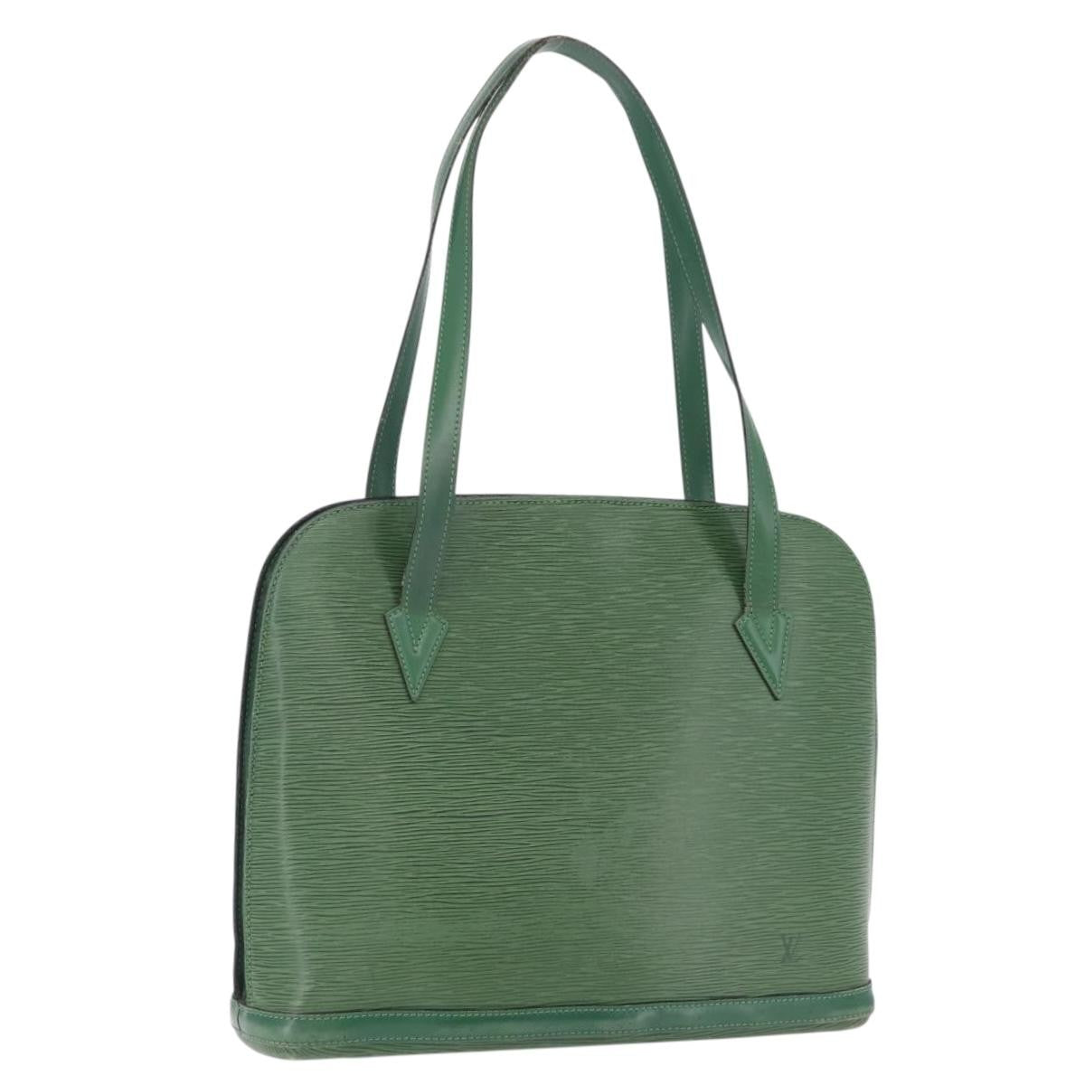 Louis Vuitton Lussac Epi Leather Green Leather Handbag (Pre-Owned)