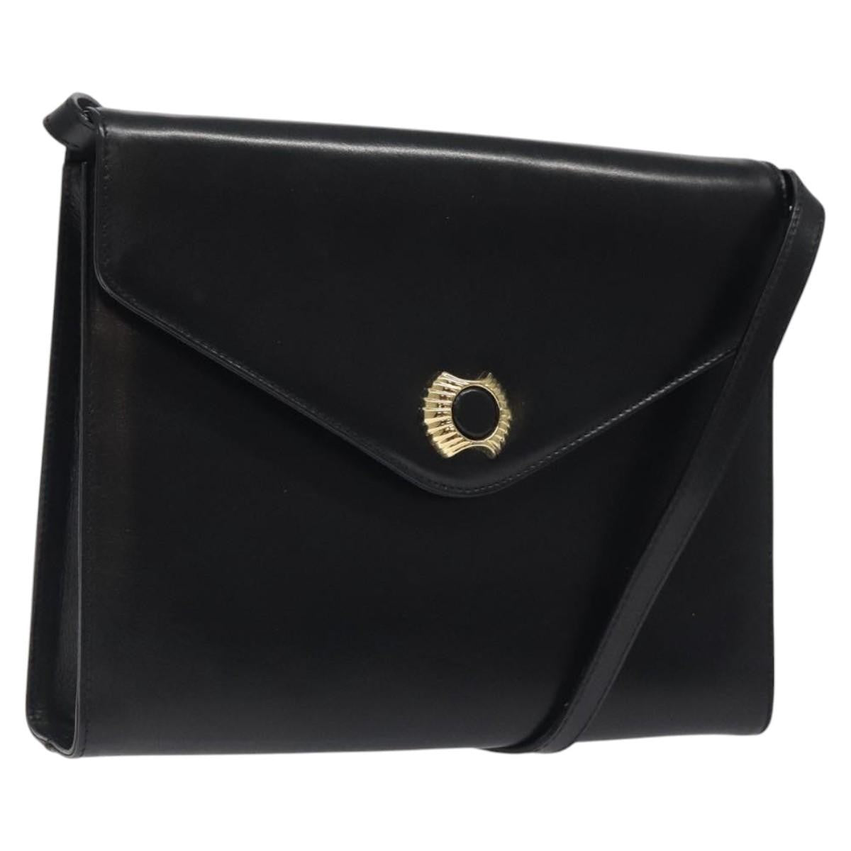 Salvatore Ferragamo Vintage Leather Black Leather Shoulder Bag Bag (Pre-Owned)