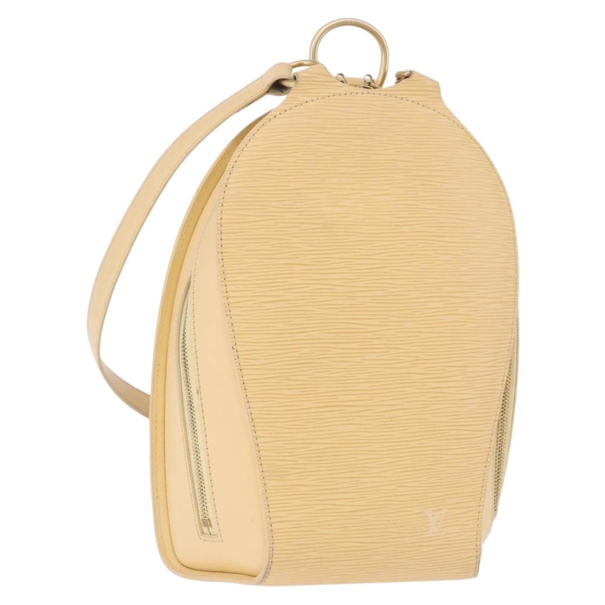 Louis Vuitton Mabillon Epi Leather Beige Leather Backpack Bag (Pre-Owned)