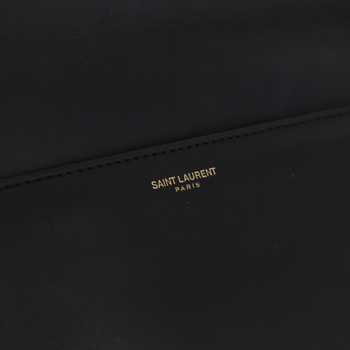 Saint Laurent Betty Leather Black Leather Handbag (Pre-Owned)