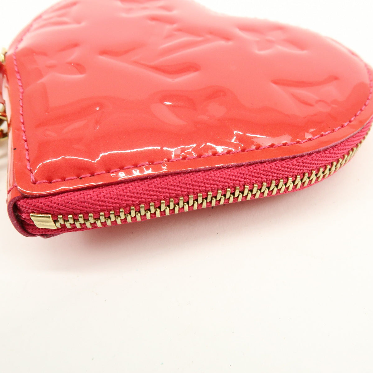 Louis Vuitton Heart Coin Purse Monogram Vernis Pink Patent_Leather Clutche & Pouche Bag (Pre-Owned)