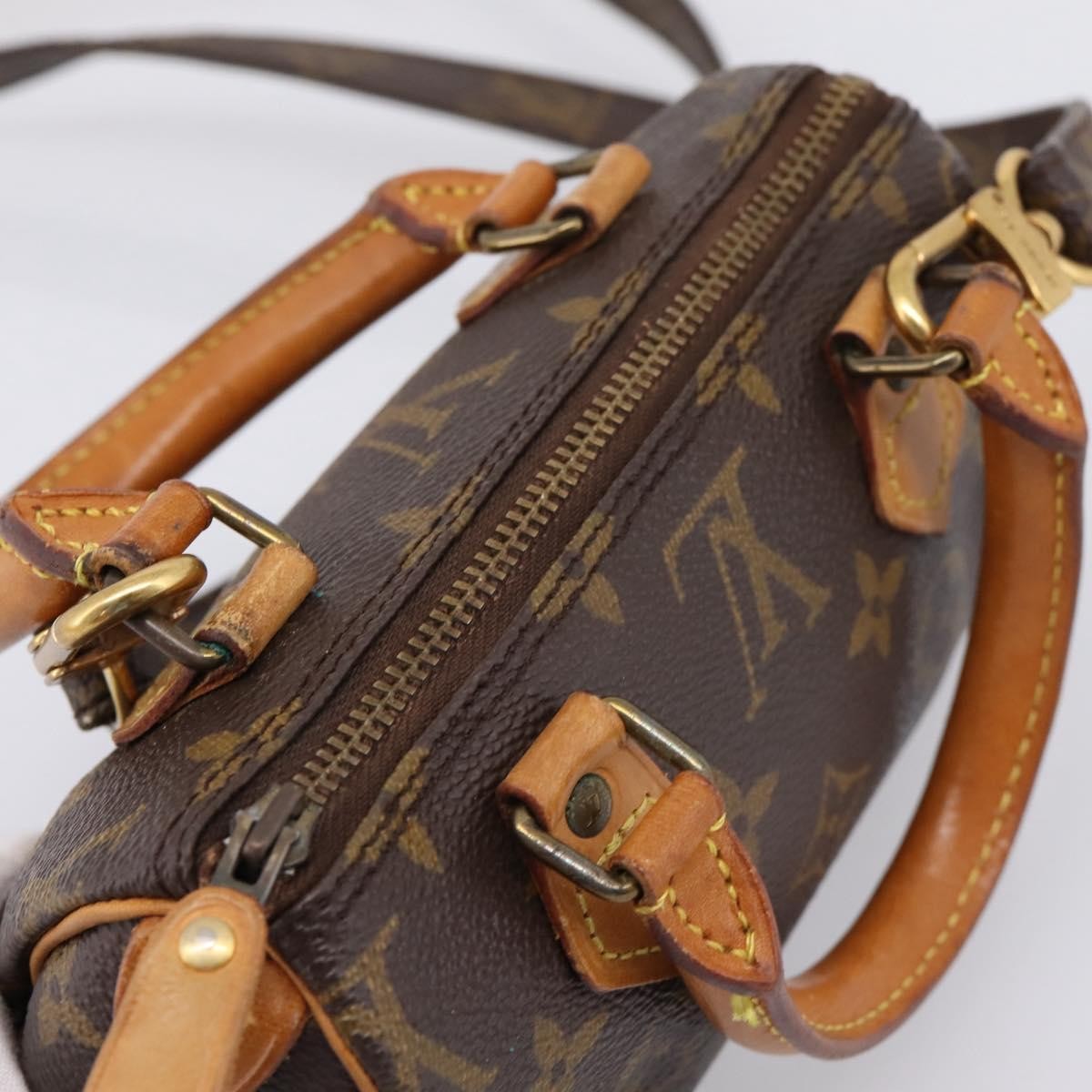 Louis Vuitton Speedy Mini Hl Monogram Canvas Brown Canvas Handbag (Pre-Owned)