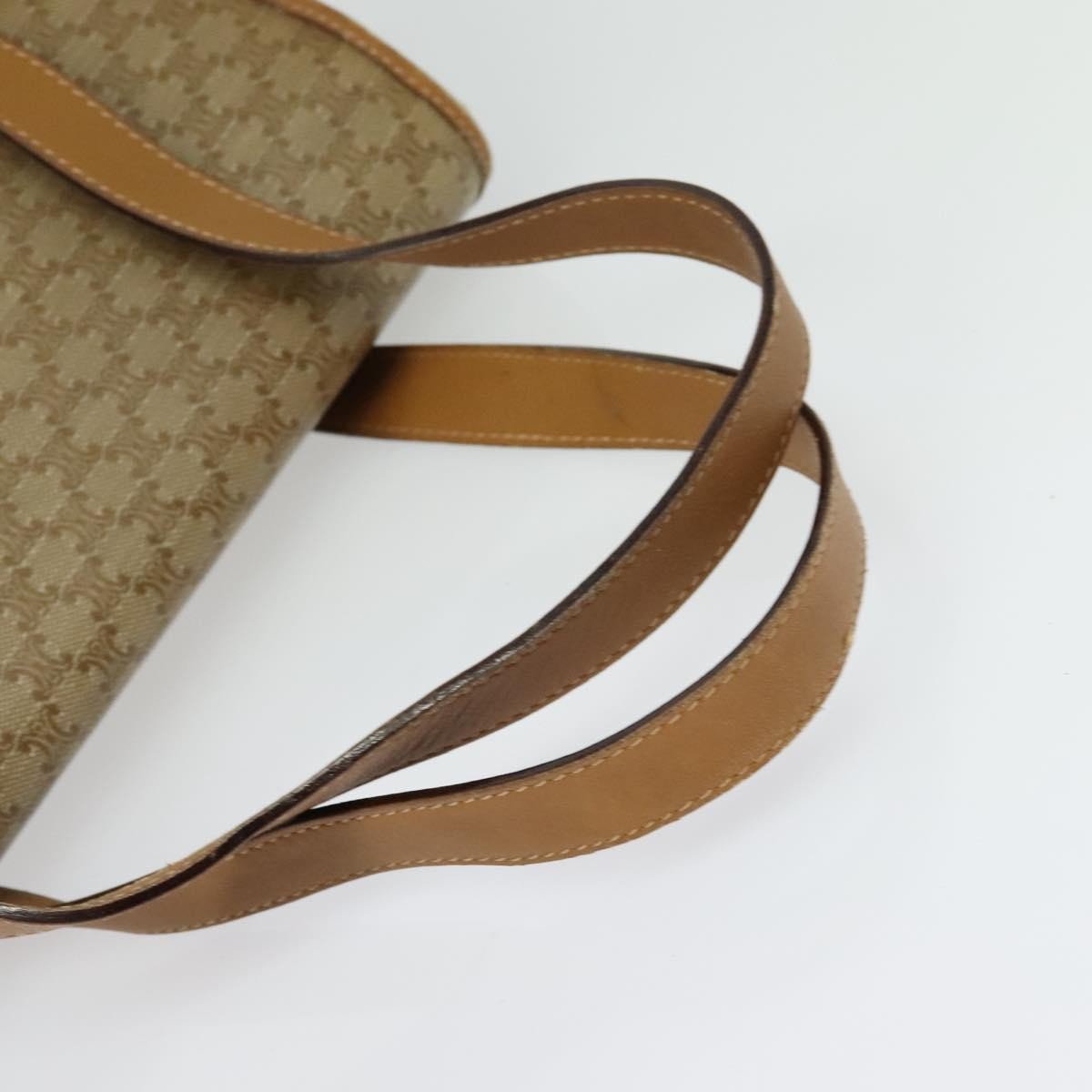 Celine Vintage Macadam Canvas Beige Canvas Bag (Pre-Owned)