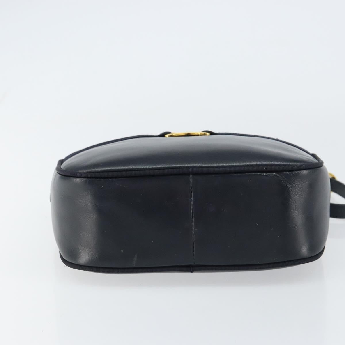 Salvatore Ferragamo Vala Leather Navy Leather Shoulder Bag Bag (Pre-Owned)