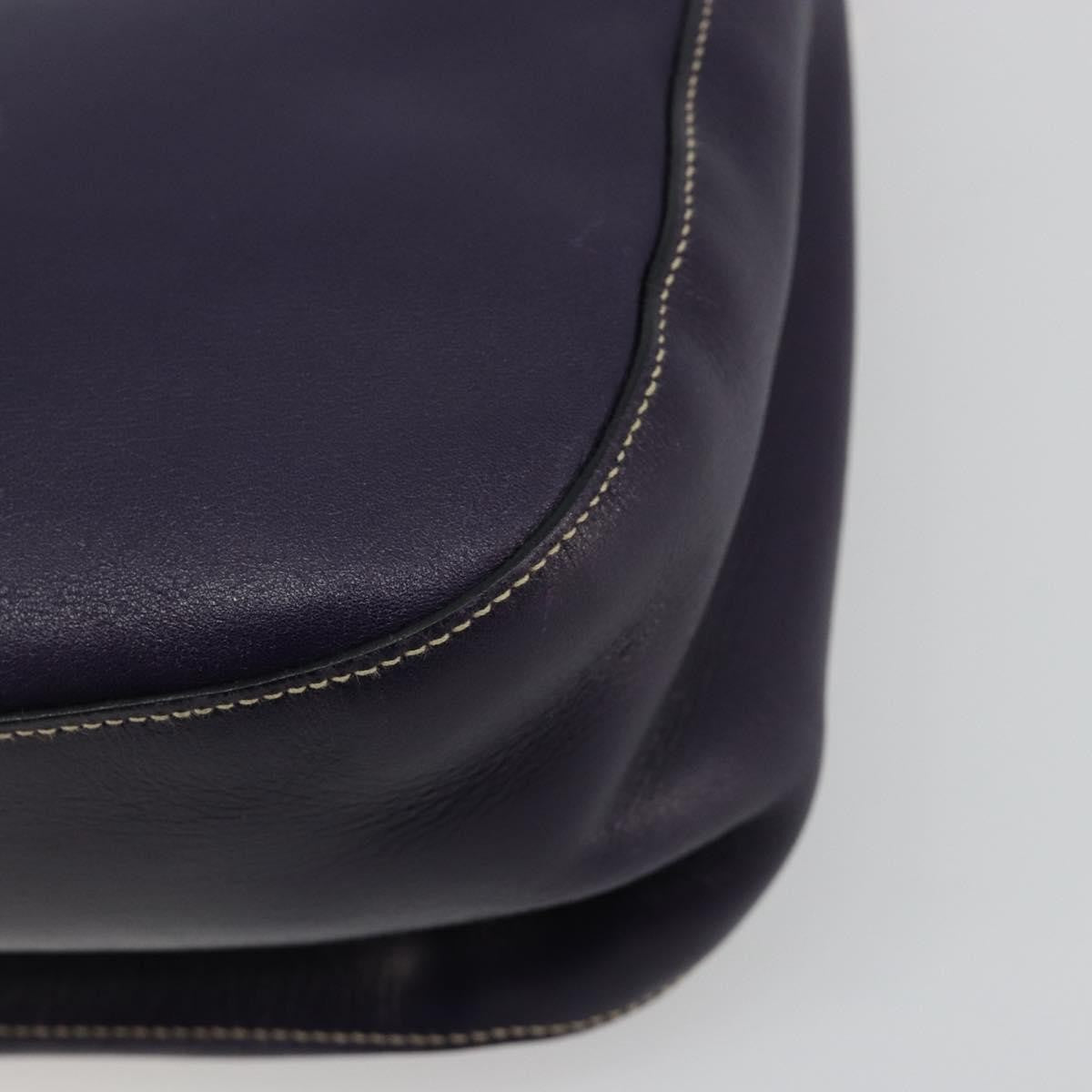Prada Chain Leather Purple Leather Handbag (Pre-Owned)