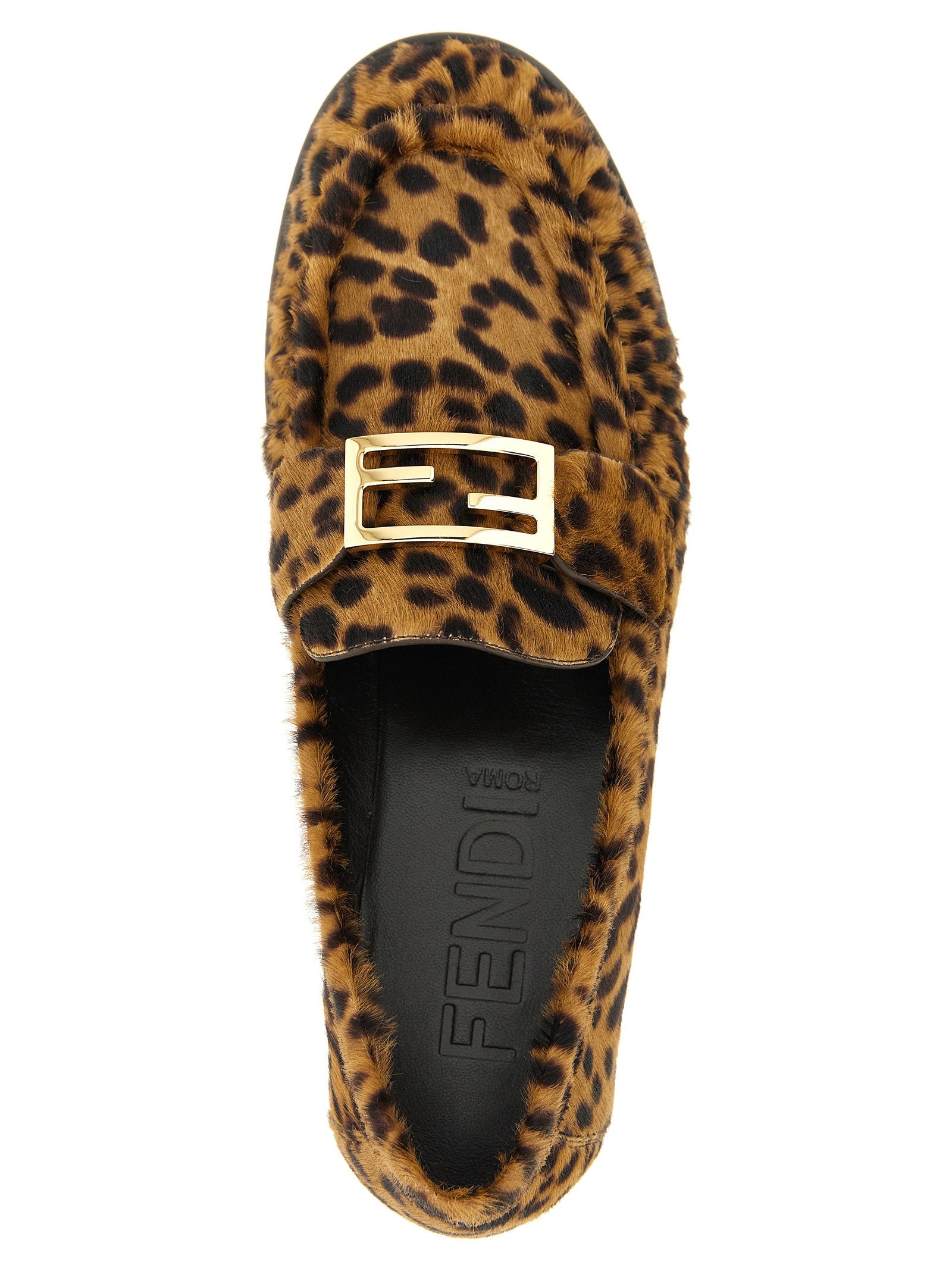 Fendi Women's Baguette Pony Hair Loafers