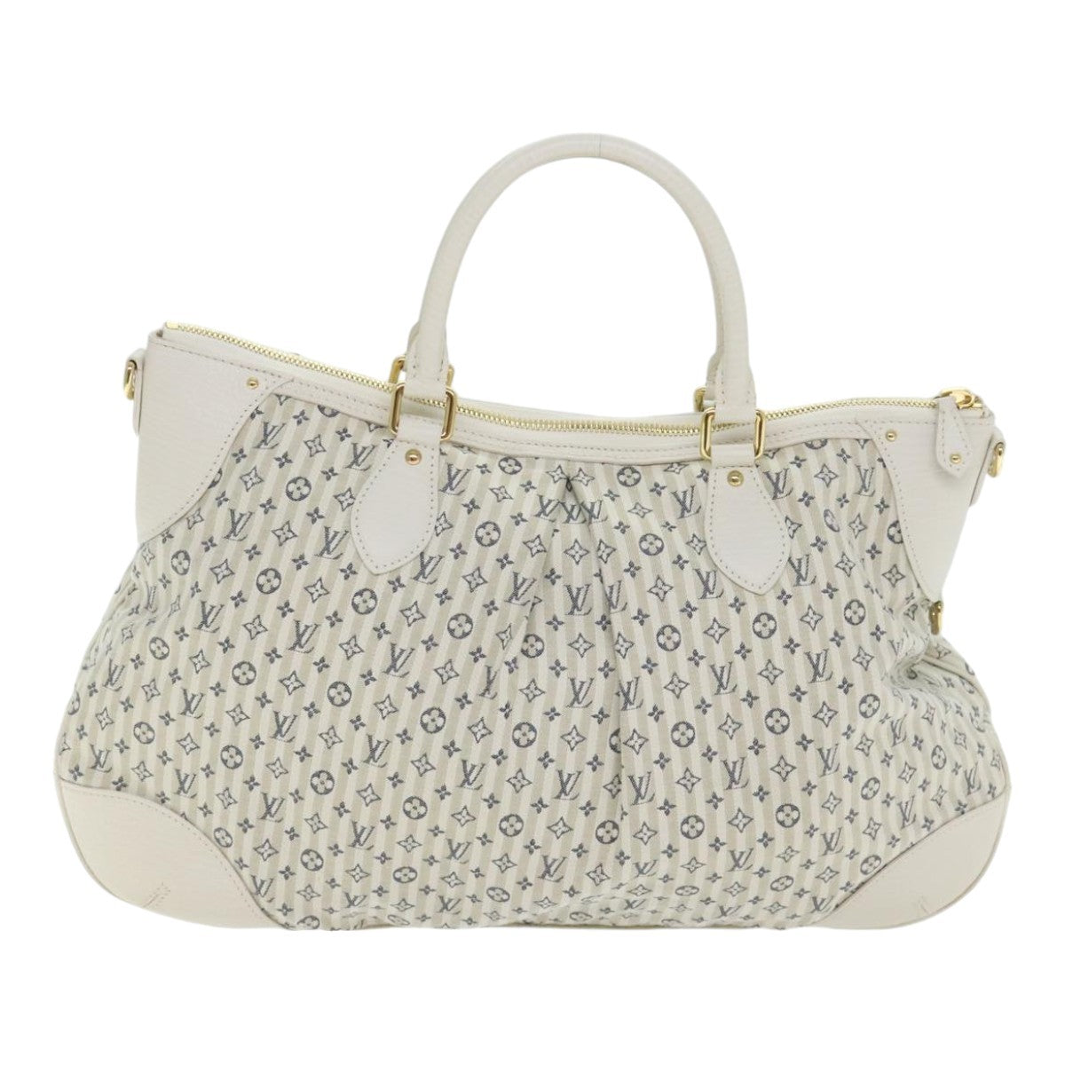 Louis Vuitton Marina Mini Lin Croisette White Canvas Handbag (Pre-Owned)