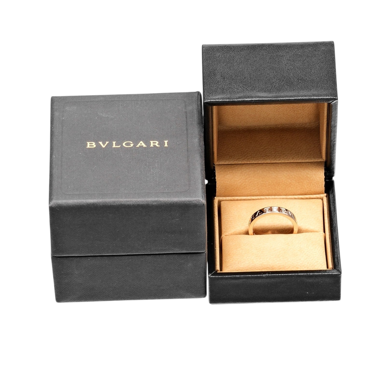 Bvlgari B.Zero1 Essential Logo Band 18K Rose Gold Gold Pink_Gold Ring Jewelry (Pre-Owned)