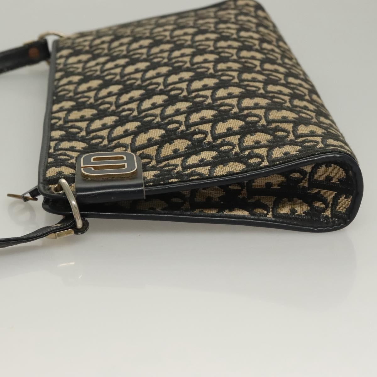 Christian Dior Vintage Trotter Canvas Navy Canvas Shoulder Bag Bag (Pre-Owned)